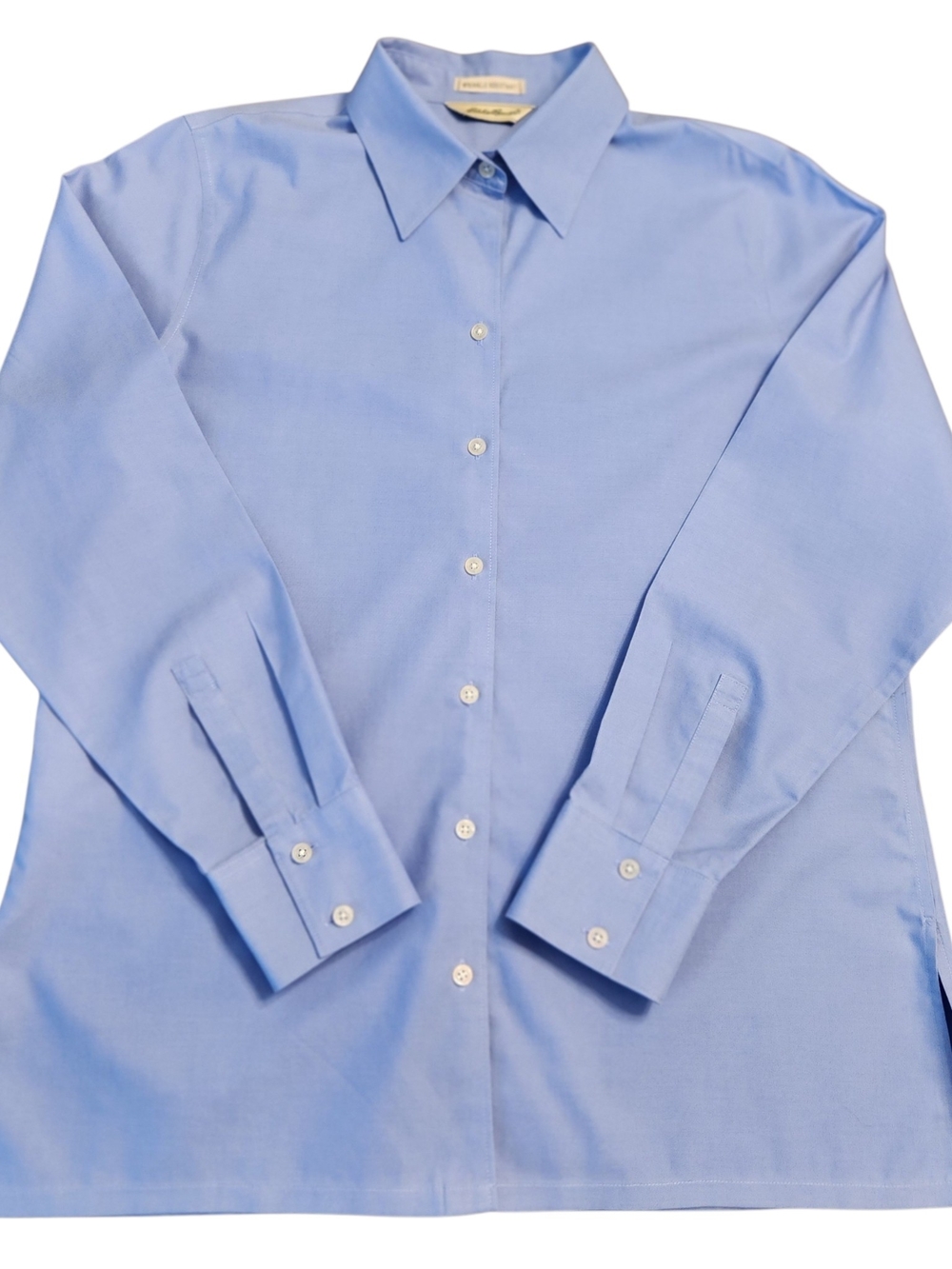 Eddie Bauer Light Blue Button-Up Wrinkle Resistant Dress Shirt Men's Size Large
